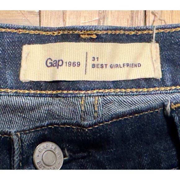 GAP 1969 Best Girlfriend Jeans Mid Rise Medium Indigo Size 31 - Picture 6 of 6
